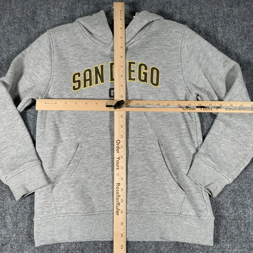 San Diego Padres Hoodie Sweatshirt Boys 8 Gray MLB Baseball New Era Pullover